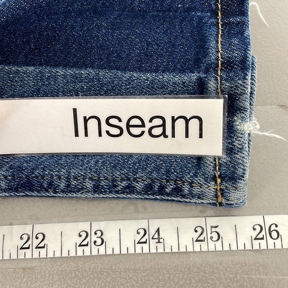 FREE PEOPLE Jeans Flare Leg Blue Denim Distressed Size 25 - Picture 10 of 11